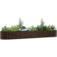 Syfax Hochbeet Braun 400 x 80 x 44 cm Stahl