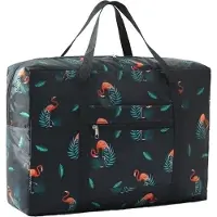 König Design Reisetasche Boardgepäck 33 x 47 x 16 cm, Farbe:Schwarzer Flamingo