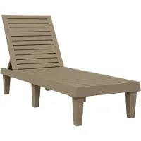 Syfax Sonnenliege Hellbraun 155x58x83 cm Polypropylen