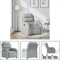 The Living Store Relaxsessel Hellgrau Stoff