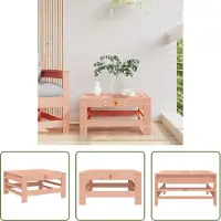The Living Store Gartenhocker Massivholz Douglasie