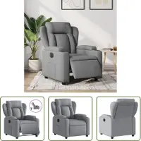 The Living Store Relaxsessel Elektrisch Hellgrau Stoff