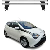 Menabo Dachträger Grundtäger für Toyota Aygo 2014-2022 50kg Alu Silber 2 tlg