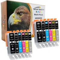 Starlet24 12er-Set Druckerpatronen kompatibel zu Canon PGI-550 CLI-551 – Für Canon PIXMA iP-7200, iP-7250, MG-5550, iX-6850 Serien (je 2x Schwarz, Photoblack, C
