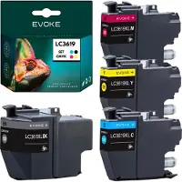 Evoke Patronen für Brother LC3619XL CMYK LC 3619 XL ️️ MFC J2330DW J3530DW J3930DW ️