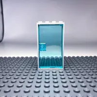LEGO 50x weißer Rahmen 1x4x6 mit transparent-hellblauer Tür