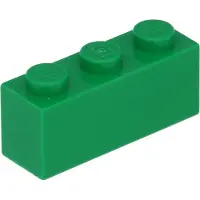 LEGO 100 Steine 1x3, Grün