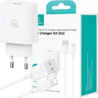 Usams Ład. Siec. 18W + Kabel Lightning/Usb-A Fast Charging Biały/White Series Sc Scxltz03