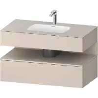 Duravit Einbauwaschtisch-Möbel-Set Qatego 100x55x60cm, T m/ta ma, Konsolen-Waschtischunterbau