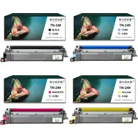 Evoke 4x Toner kompatibel für Brother TN249 XL | Schwarz + Farbe Satz TN-249