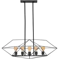 Toolight Pendellampe App1037-5Cp Schwarz 5-Lichtquelle E27 29X82X88Cm