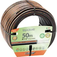 Claber Top-Black Wasserschlauch – Hochstabile, UV-beständige Gartenschlauch Technologie Ø 1/2" (12,5 mm) 50 m