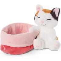 Nici 48085 Sleeping Kitties Katze 12cm, creme, im rot