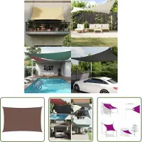 The Living Store Sonnensegel Oxford-Gewebe Rechteckig 2x5 m Braun