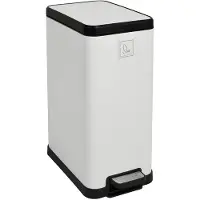 SVITA STM15 Mülleimer Treteimer 15l inkl. Inneneimer Softclose-Deckel Weiß