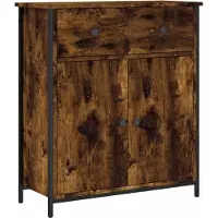 Syfax Sideboard Räuchereiche 70x30x80 cm Holzwerkstoff