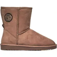 O'Neill Schlupfboots "BESIANA WOMEN HIGH", Damen, Gr. 37, grau (warm taupe), Synthetik, Schuhe Schlupfboots, gefütterte Winterboots, Snowboots, Winterschuhe