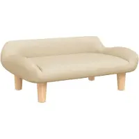 Syfax Hundebett Creme 70x40x24 cm Stoff