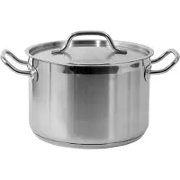 TRIZERATOP Mittlerer Edelstahl-Gastro-Topf mit Deckel 24 x 16 cm, 7,2 l
