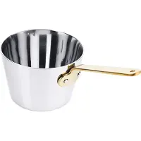 Contacto Mini-Stieltopf, Serviertopf, Edelstahl mit Messinggriff, verschiedene Ø wählbar : 8,5 cm Variante: 8,5 cm