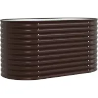 Syfax Hochbeet Braun 160 x 80 x 81 cm Stahl