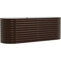 Syfax Hochbeet Braun 240 x 80 x 81 cm Stahl
