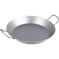 CHG Eisenpfanne, Grill- und Bratpfanne, mit 2 Griffen, Robuste und langlebige Bratpfanne aus robustem Eisen für alle Herdarten, 1 Pfanne, Ø 32 cm, Höhe: 4,5 cm, 2,6 Liter