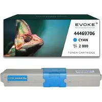 Evoke Toner für OKI 44-310C 44469706 Blau (cyan) | Ersatz für C310 C330 C510 MC351 MC352 MC361 MC362 MC562