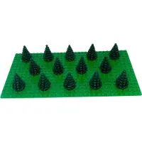 LEGO 100x dunkelgrüner Baum, klein