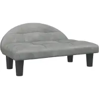 Syfax Hundebett Hellgrau 70x52x30 cm Samt