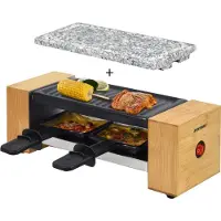 Syntrox Germany Syntrox Raclette-Grill Set Biel mit Wechselplatten für 2 Personen Grill