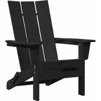 Syfax Klappbarer Adirondack-Stuhl Schwarz 80,5 x 74,5 x 92 cm HDPE