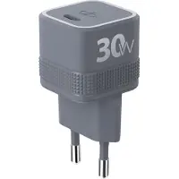 Force Power , UltraGaN USB-C Cube Ladegerät 30W schnell & universell, Grau