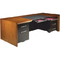 AEA Bürotisch Braun Tisch Holz Modern Stil Rechteckig Arbeitszimmer Büro
