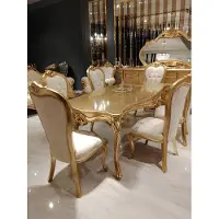Xl Moebel Gmbh Klassisch Esstisch 200x110cm Gold Luxus Holztisch Ess Küche Design Tische