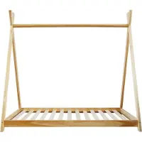 Generic Rebecca Mobili Kinderbett, für Matratze 80x160 aus braunem Holz