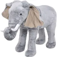 Syfax Plüschtier Elefant Stehend Plüsch Grau XXL