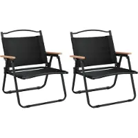 Syfax Campingstühle 2 Stk. Schwarz 54x43x59 cm Oxford-Gewebe