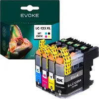 Evoke Patronen für Brother LC 123 XL LC123 ️️ DCP J132W J152W J552DW J752DW ️