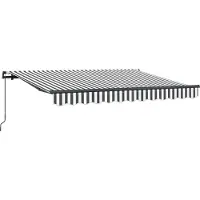 Syfax Einziehbare Markise Anthrazit 350 x 200 cm Stoff