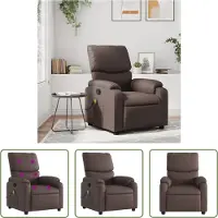 The Living Store Massagesessel Braun Kunstleder