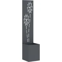 Syfax Garten Sichtschutz-Leinwand Floral Anthrazit 32 x 150 cm