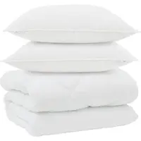 Syfax Winterbettdecke mit Kissen 3 Stk. Weiß Mikrofaser