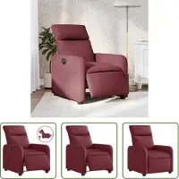 The Living Store Relaxsessel Elektrisch Weinrot Stoff
