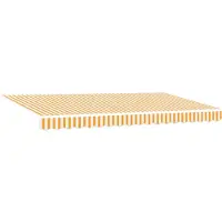 Syfax Manuelle Markise 4 x 2 m Gelb und Weiß gestreift 100% Polyester