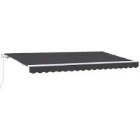 Syfax Ausziehbare Markise Anthrazit 400 x 200 cm Stoff
