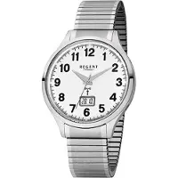 Regent Edelstahl Herren Uhr FR-211 Funkuhr Armband silber D2URFR211
