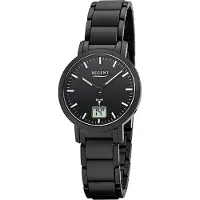 Regent Metall Damen Uhr FR-266 Analog-Digital Armbanduhr schwarz Funkuhr D2URFR266