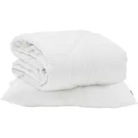 Syfax Sommerdecke mit Kissen 2 stk. Weiß Mikrofaser