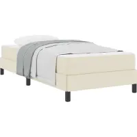 Syfax Bettrahmen mit Matratze Creme 80 x 200 cm Stoff